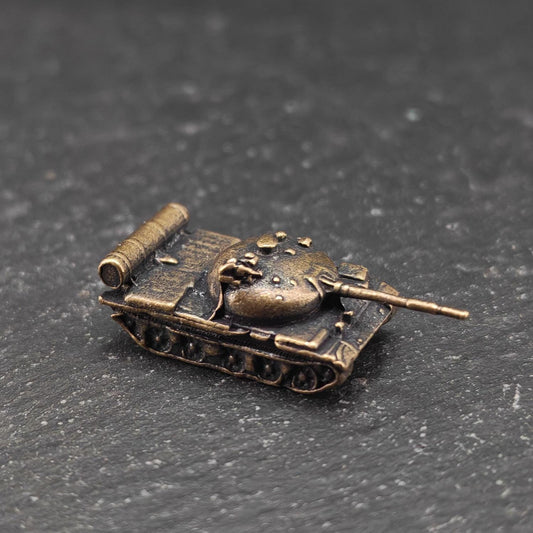 Brass Type 59 Tank Miniature — Micro-Scale Military Collectible for Diorama and Display
