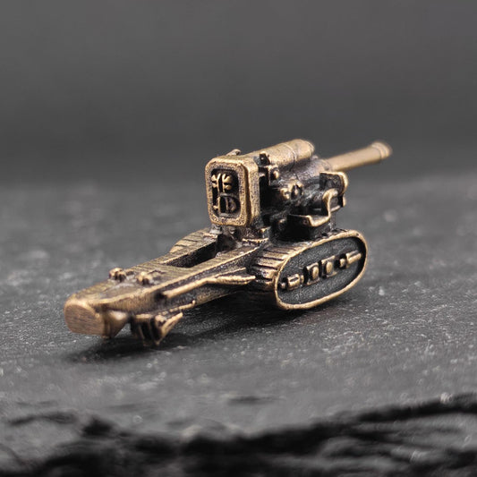Brass Soviet Self-Propelled Artillery Miniature — Stalin’s Hammer WWII Micro Model for Diorama
