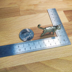 Brass Cat Figurine – Handcrafted Walking Pose Desk Collectible