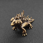 Brass Dragon Lizard Figurine – Handcrafted Fantasy Reptile Collectible