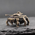 Six-Legged Spider Tank Brass Miniature – Sci-Fi Combat Vehicle Diorama Collectible