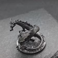 Brass Chinese Dragon Figurine – Feng Shui Wealth Charm and Antique Brass Decor