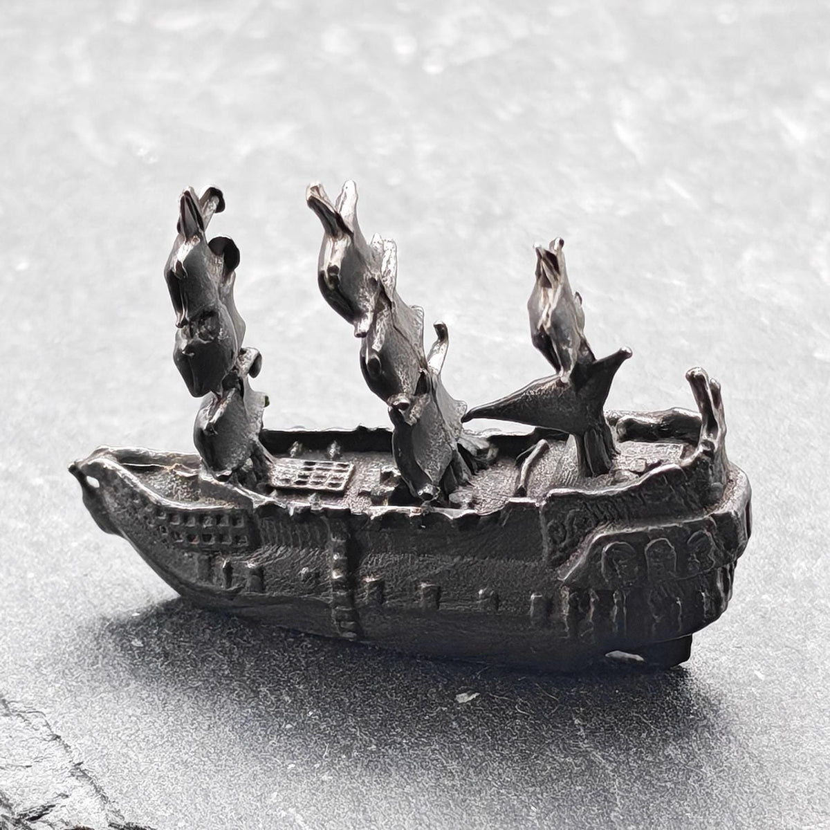 Brass Galleon Ship Miniature – Handcast Antique Pirate Vessel Sculpture