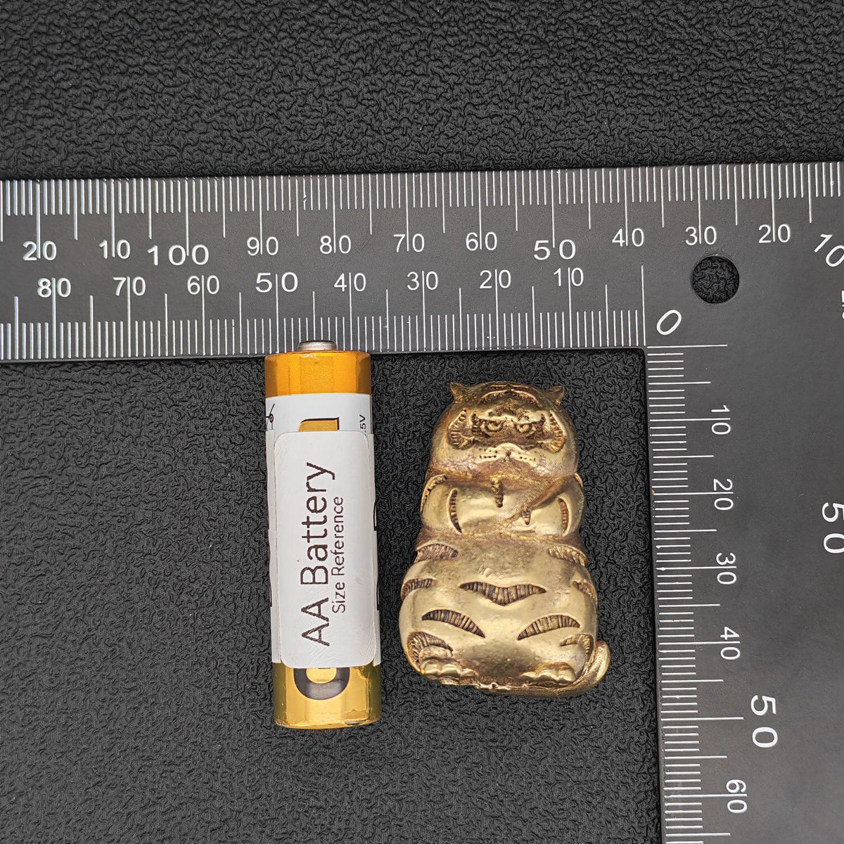 Fat Tiger Brass Figurine – Handcrafted Chubby Tiger Collectible Sculpture