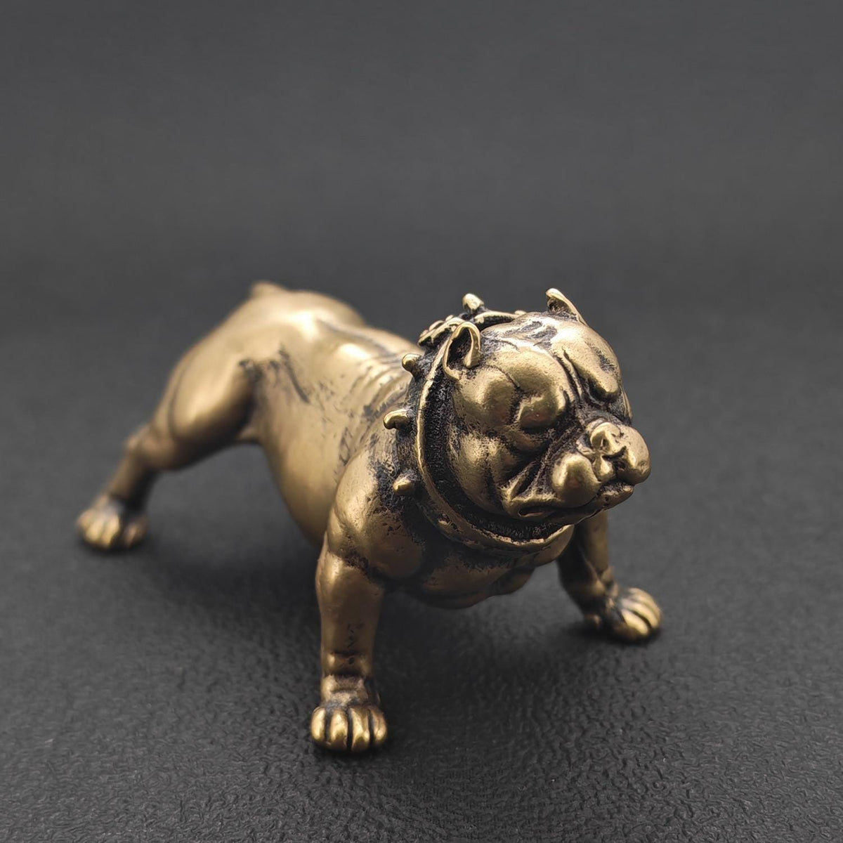 Brass Bulldog Figurine – Heavyweight Handcrafted Dog Collectible