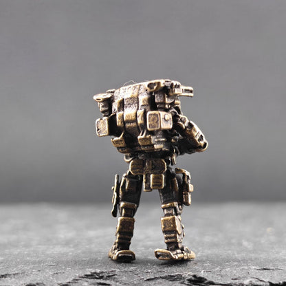 Brass Apocalypse Mecha Miniature – Original Sci-Fi Diorama Collectible Figure