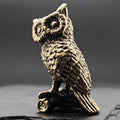 Brass Owl Figurine – Polished Handcrafted Desk Collectible