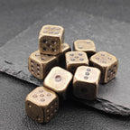 Solid Brass Dice – Polished Miniature Gaming Cube Collectible