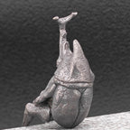 Beetle Man Brass Figurine – Antique Black Insect Hybrid Collectible Sculpture