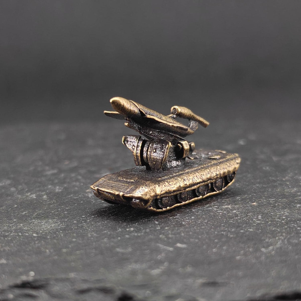 Brass E-100 Rhein Daughter V1 Missile Tank — Micro-Scale Military Miniature for Diorama and Display