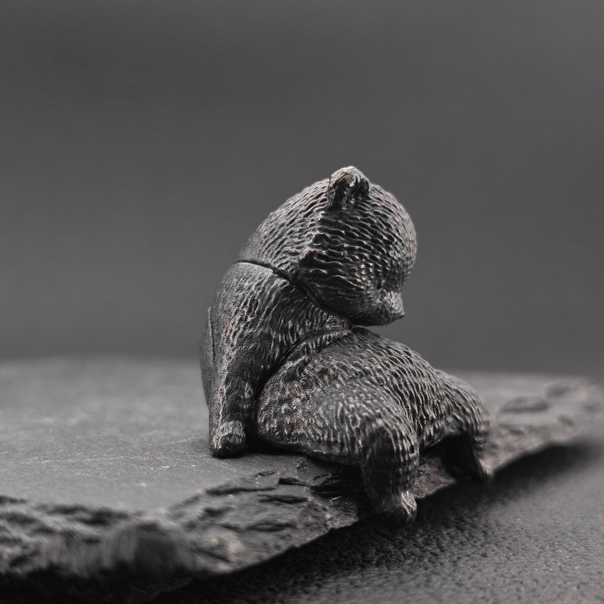 The Napping Bear – Solid Brass Bear Figurine for Desk and Shelf