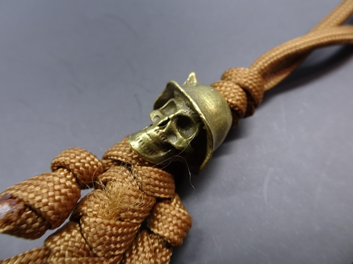 Brass Skull Soldier EDC Keychain Lanyard
