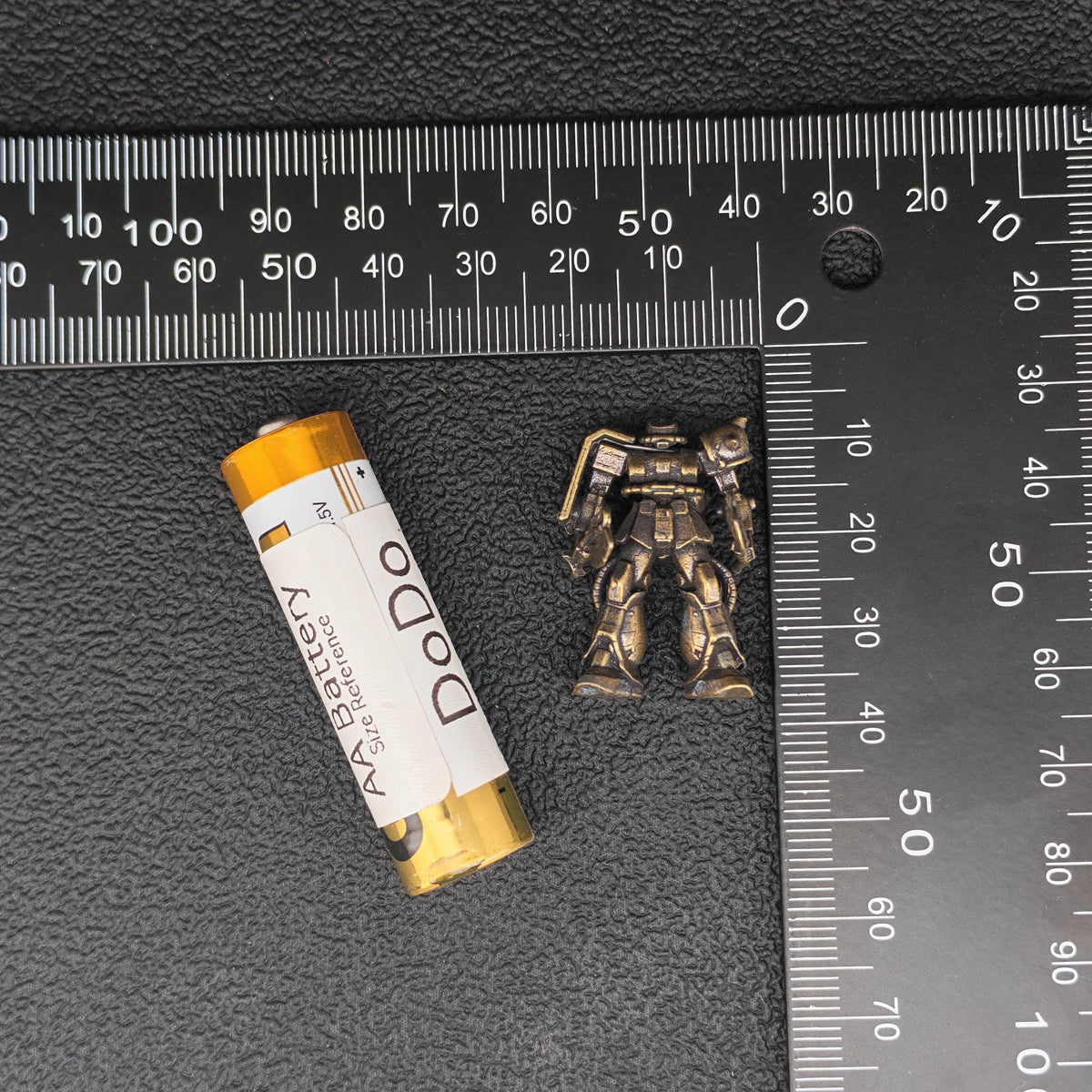 Brass Heavy Armoured Legionnaire Miniature — Sci-Fi Soldier Micro World Figure
