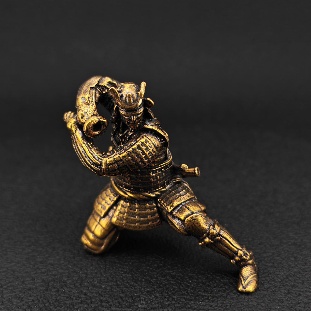 Brass Samurai Incense Holder – Handcrafted Japanese Warrior Sculpture