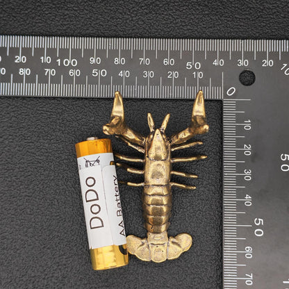 Brass Weightlifting Lobster — Pen Holder and Desk Sculpture with Character