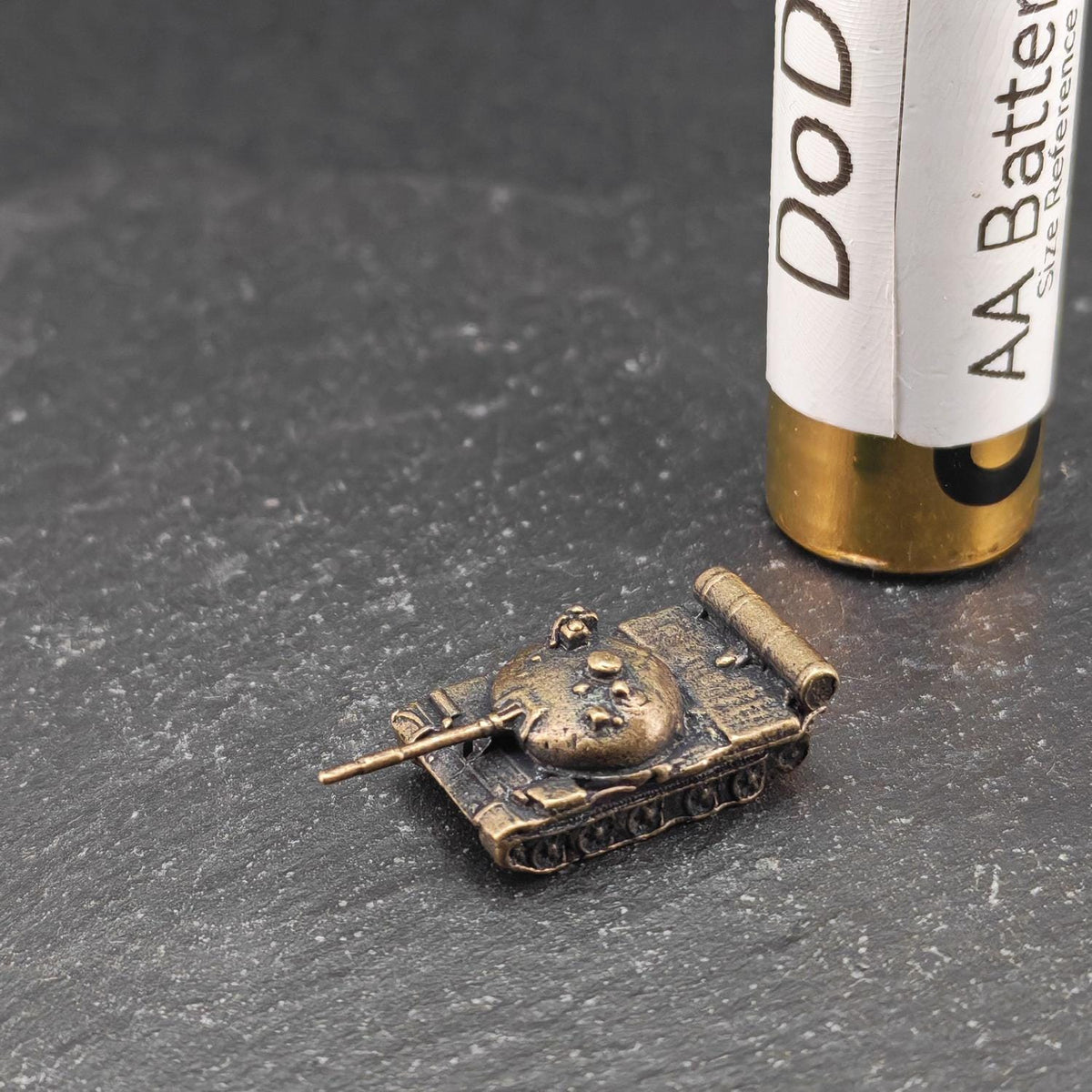 Brass Type 59 Tank Miniature — Micro-Scale Military Collectible for Diorama and Display