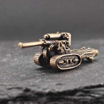 Brass Soviet Self-Propelled Artillery Miniature — Stalin’s Hammer WWII Micro Model for Diorama