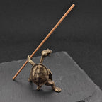 Brass Turtle Incense Holder – Handcrafted Miniature Zen Collectible