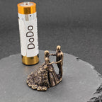 Brass Wedding Couple Figurine – Handcrafted Miniature Collectible