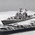 Soviet Nuclear Missile Cruiser Miniature – Cold War Naval Warship Scale Model Collectible