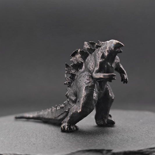 Brass Atomic Kaiju Titan Figurine — Giant Monster Desk Sculpture & Collector Miniature