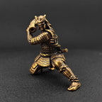 Brass Samurai Incense Holder – Handcrafted Japanese Warrior Sculpture