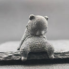 The Napping Bear – Solid Brass Bear Figurine for Desk and Shelf
