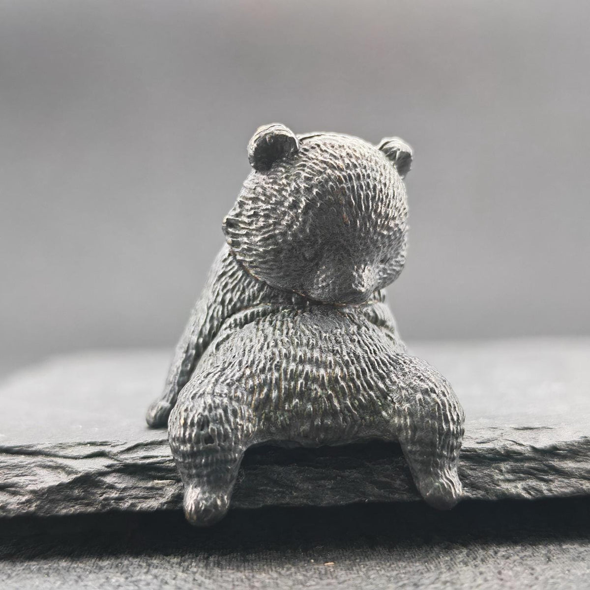 The Napping Bear – Solid Brass Bear Figurine for Desk and Shelf