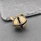 Brass Pig Bell Pendant – Handcrafted Miniature Animal Charm Collectible