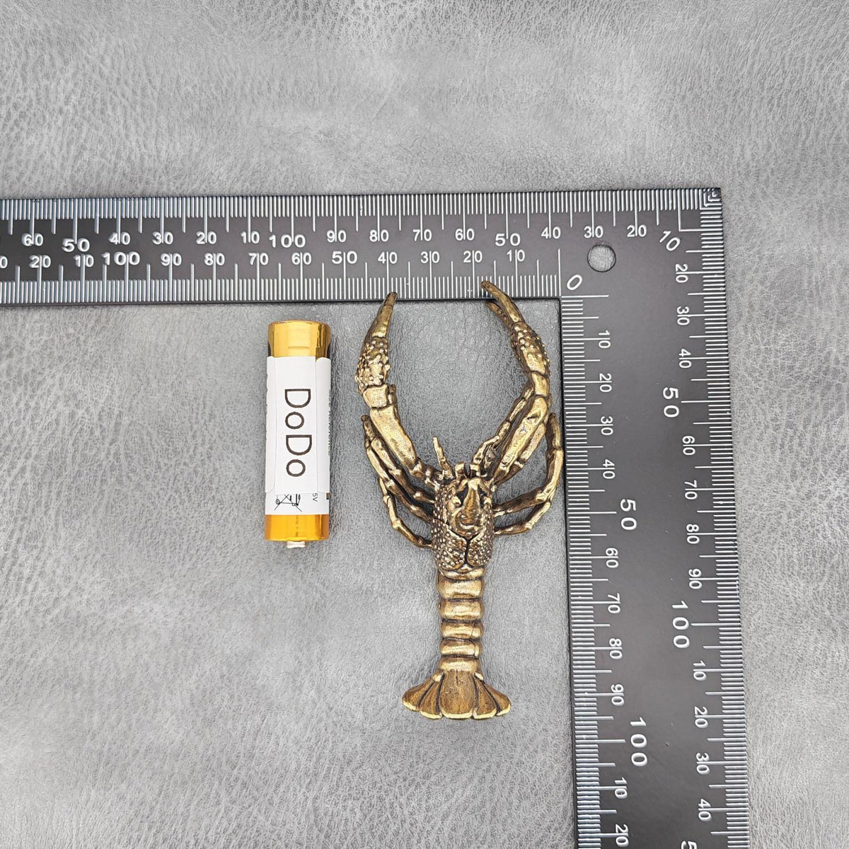 Brass Weightlifting Lobster — Quirky Pen Holder and Desk Sculpture