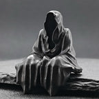 Faceless Shadow Messenger Figurine – Handcrafted Oxidised Brass Zen Collectible