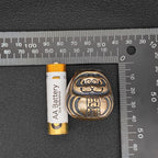 Brass Daruma Figurine – Engraved Good Fortune, Handcrafted Desk Collectible
