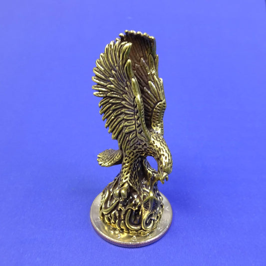 Brass Eagle Sculpture — Wings Spread, Ready to Rise