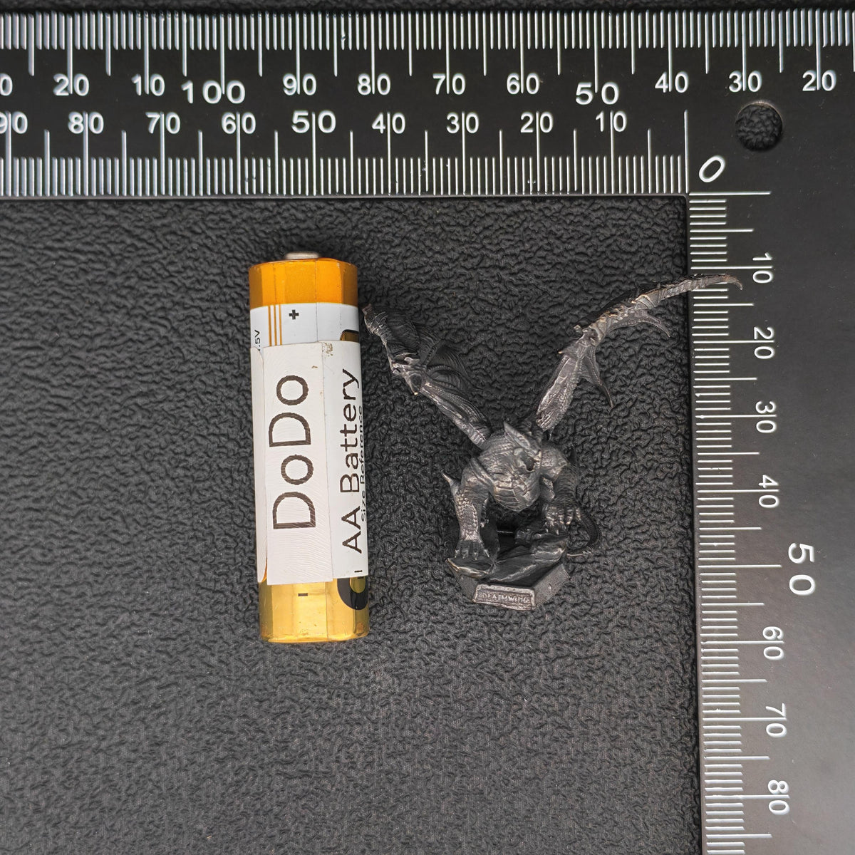 Brass Winged Dragon Figurine — Oxidised Miniature Fire Beast Sculpture for Fantasy Collectors and Desk Display