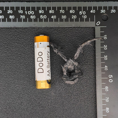 Brass Winged Dragon Figurine — Oxidised Miniature Fire Beast Sculpture for Fantasy Collectors and Desk Display