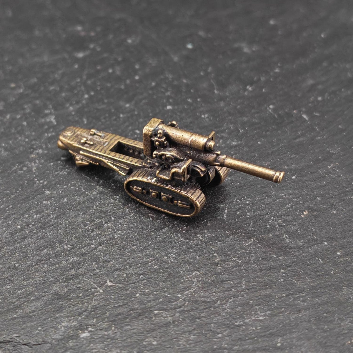 Brass Soviet Self-Propelled Artillery Miniature — Stalin’s Hammer WWII Micro Model for Diorama