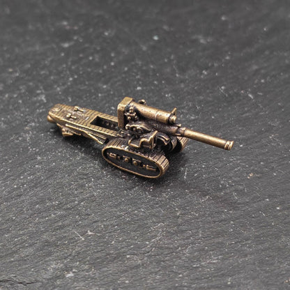 Brass Soviet Self-Propelled Artillery Miniature — Stalin’s Hammer WWII Micro Model for Diorama