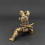 Brass Samurai Incense Holder – Handcrafted Japanese Warrior Sculpture