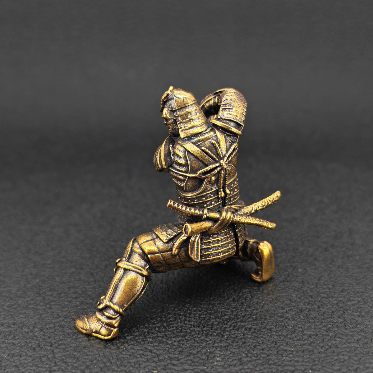 Brass Samurai Incense Holder – Handcrafted Japanese Warrior Sculpture