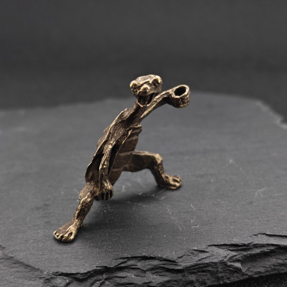 Brass Turtle Incense Holder – Handcrafted Miniature Zen Collectible
