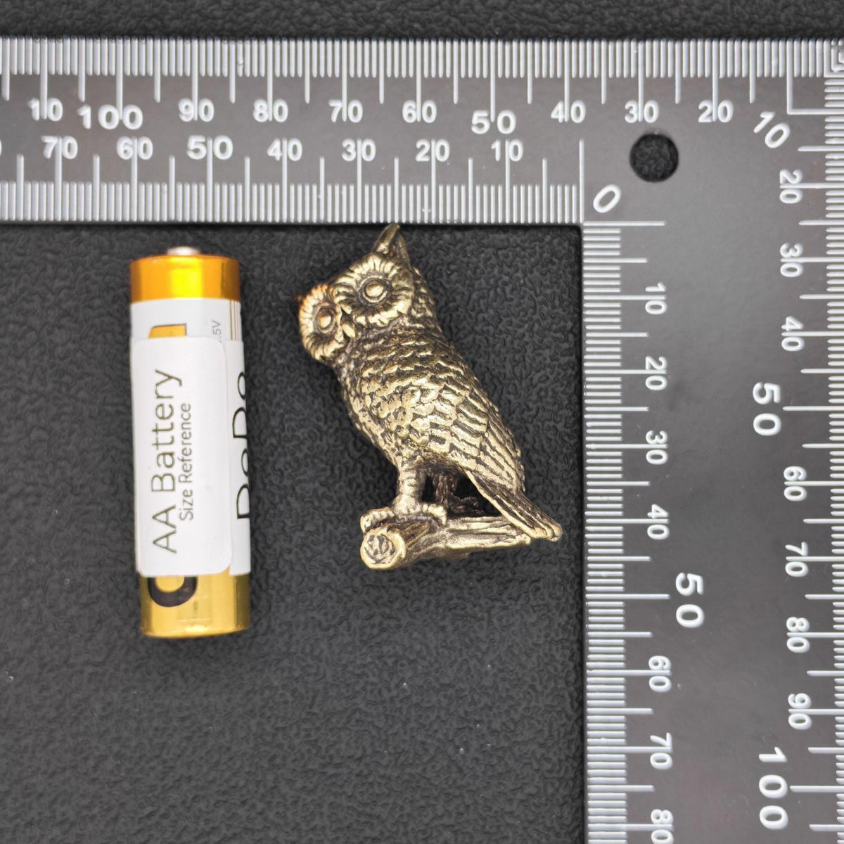 Brass Owl Figurine – Polished Handcrafted Desk Collectible