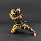 Brass Samurai Incense Holder – Handcrafted Japanese Warrior Sculpture