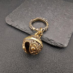 Brass Pixiu Bell Charm – Handcrafted Chinese Lucky Amulet Pendant