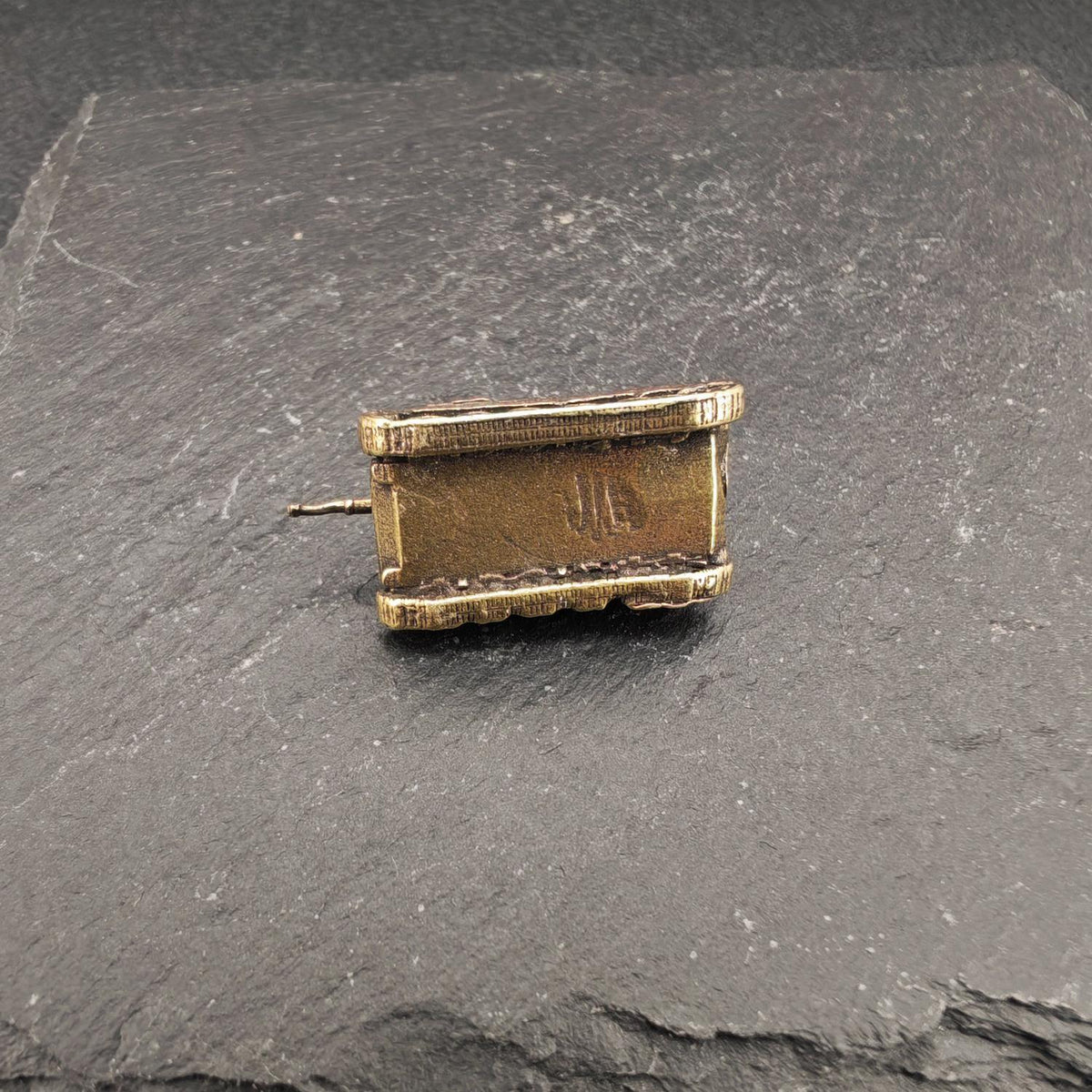 Brass Tank Miniature — Oxidised Military Collectible for Desk and Diorama
