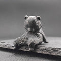 The Napping Bear – Solid Brass Bear Figurine for Desk and Shelf