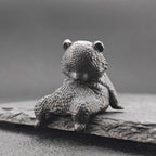 The Napping Bear – Solid Brass Bear Figurine for Desk and Shelf
