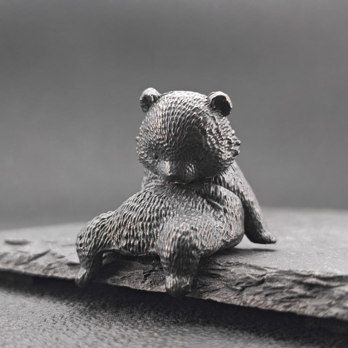 The Napping Bear – Solid Brass Bear Figurine for Desk and Shelf