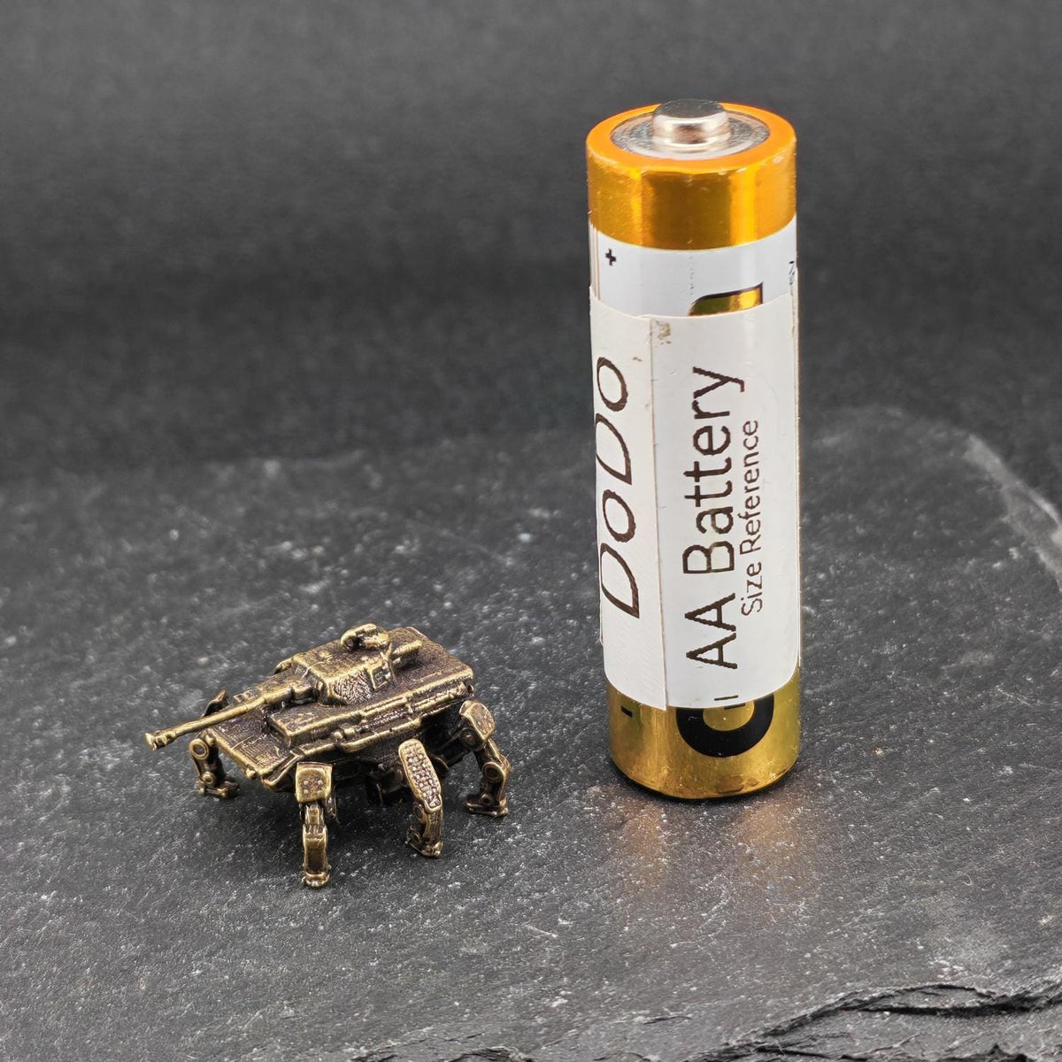 Six-Legged Spider Tank Brass Miniature – Sci-Fi Combat Vehicle Diorama Collectible