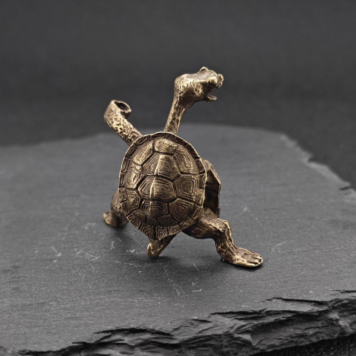 Brass Turtle Incense Holder – Handcrafted Miniature Zen Collectible