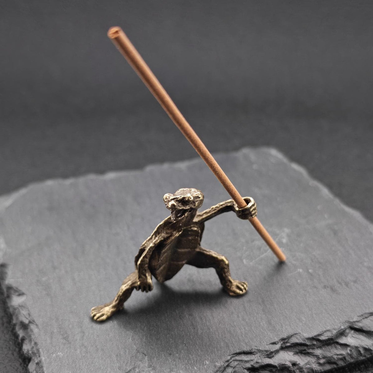 Brass Turtle Incense Holder – Handcrafted Miniature Zen Collectible